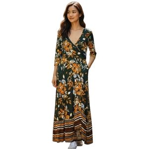 Anthropologie Fall Floral Maxi Dress